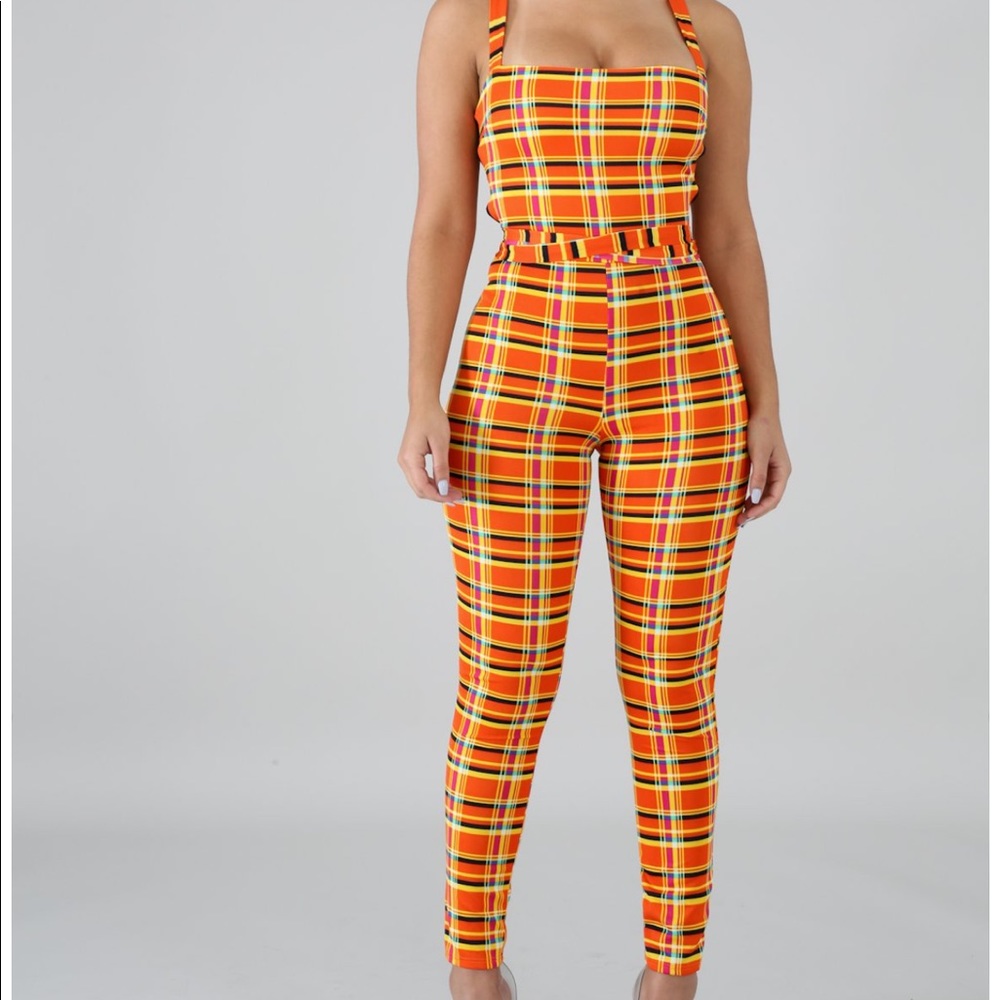 Plaid Jumpsuit